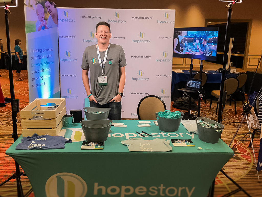 hope story conference booth at Down syndrome conference